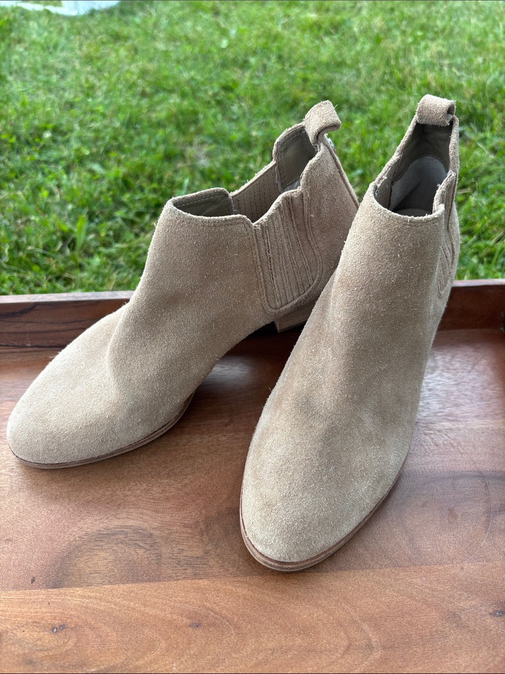 Michael Kors Tan Suede Ankle Booties - Picture 7 of 10